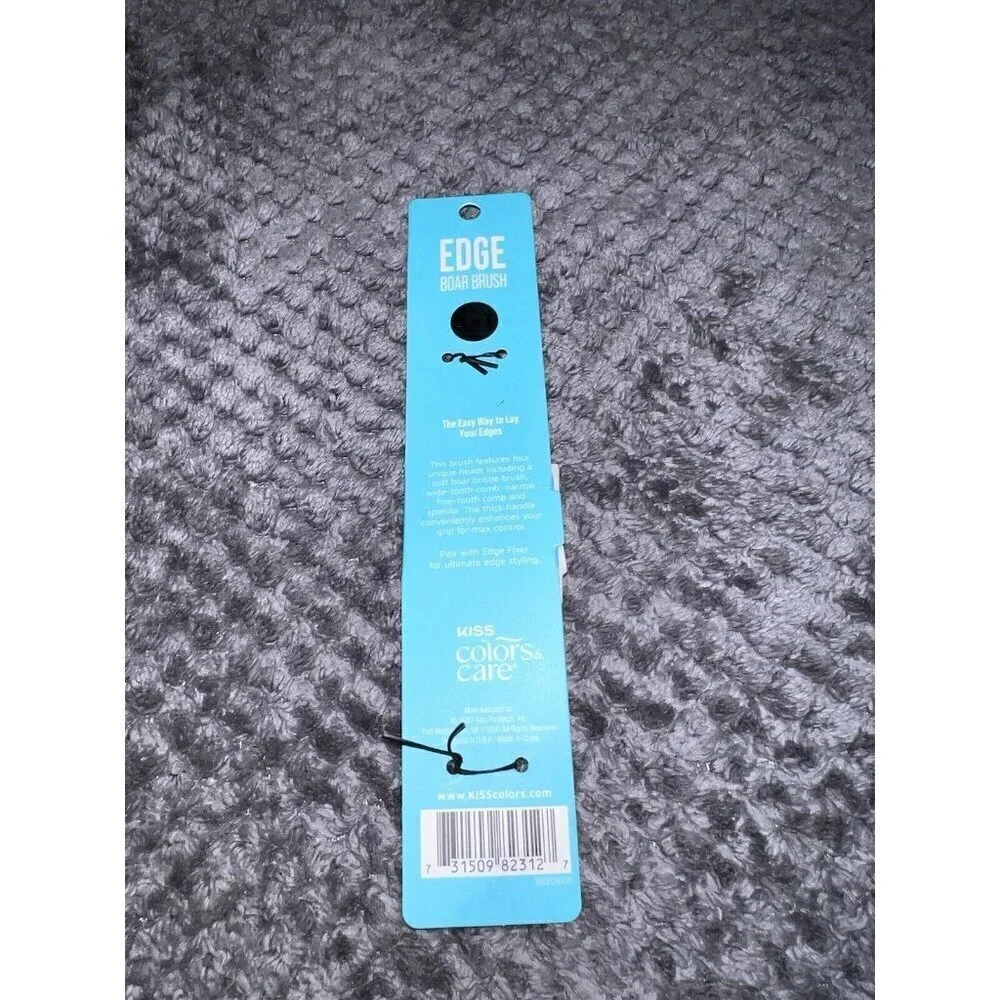 NEW KISS 4 in 1 Professional Hair Edge Styler 100% Soft Boar Bristles Brush Comb
